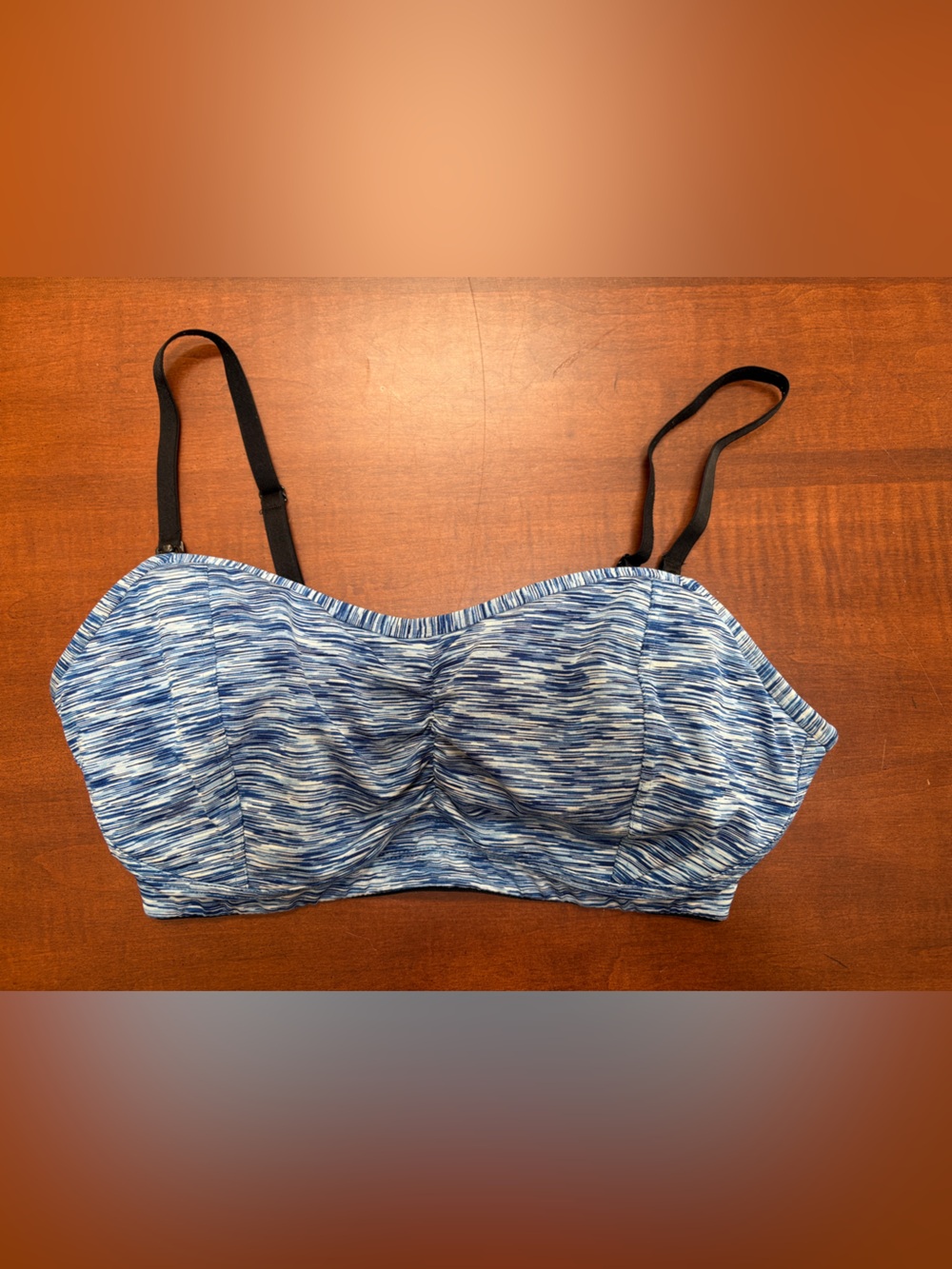 Motherhood Blue & White Maternity/Nursing Bra with Adjustable Straps